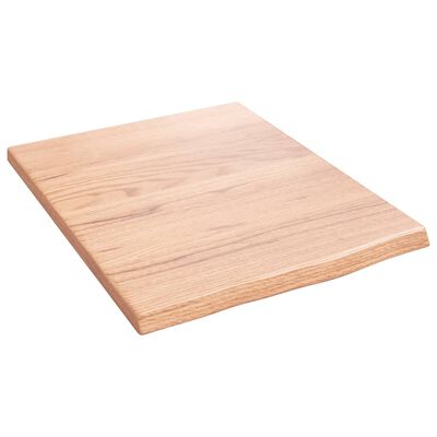 vidaXL Benkeplate til bad lysebrun 40x50x2 cm behandlet heltre