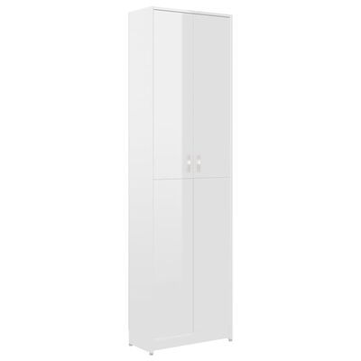 vidaXL Garderobe for gang høyglans hvit 55x25x189 cm konstruert tre