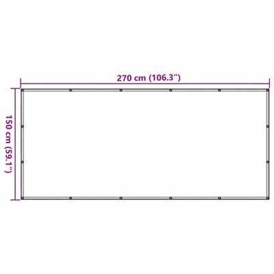 vidaXL Tilhengernett grønn 1,5x2,7 m HDPE