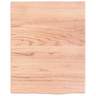 vidaXL Benkeplate til bad lysebrun 40x50x2 cm behandlet heltre