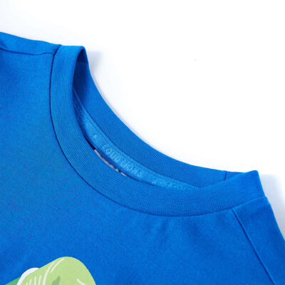 T-skjorte for barn knallblå 116