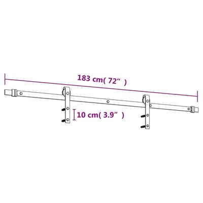 vidaXL Skyvedør med monteringstilbehør 80x210 cm heltre furu