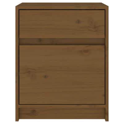 vidaXL Nattbord 2 stk honningbrun 40x31x50 cm heltre furu