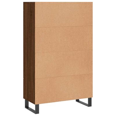 vidaXL Highboard brun eik 69,5x31x115 cm konstruert tre