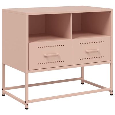 vidaXL TV-benk rosa 68x39x60,5 cm stål