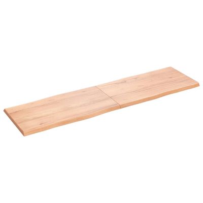 vidaXL Bordplate lysebrun 180x50x(2-4)cm behandlet heltre naturlig