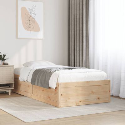 vidaXL Sengeramme 90x190 cm heltre furu