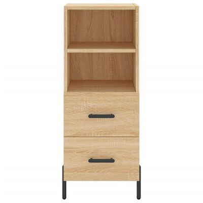 vidaXL Highboard sonoma eik 34,5x34x180 cm konstruert tre