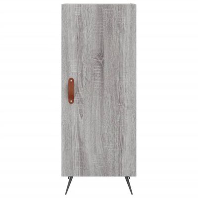 vidaXL Highboard grå sonoma 34,5x34x180 cm konstruert tre