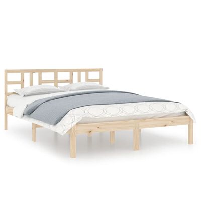 vidaXL Sengeramme heltre 135x190 cm Double