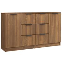 vidaXL Skjenker 2 stk brun eik 60x30x70 cm konstruert tre