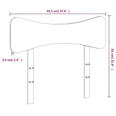 vidaXL Hodegavl voksbrun 90 cm heltre furu