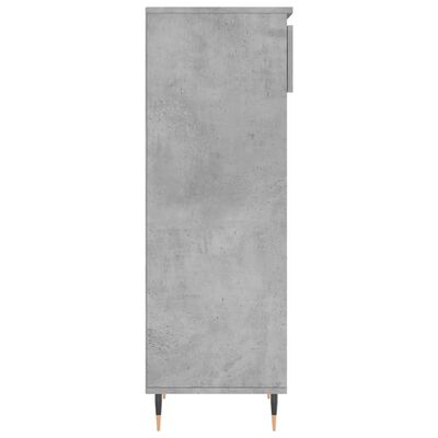 vidaXL Skoskap betonggrå 40x36x105 cm konstruert tre