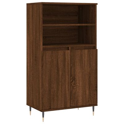 vidaXL Highboard brun eik 60x36x110 cm konstruert tre