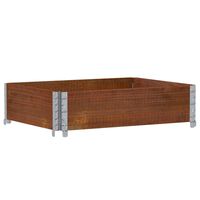 vidaXL Pallekarmer brun 80x60 cm heltre furu