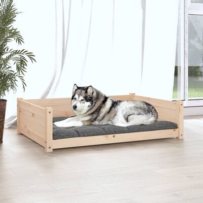 vidaXL Hundeseng 105,5x75,5x28 cm heltre furu