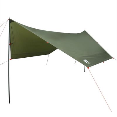 vidaXL Campingpresenning olivengrønn 438x376x212 cm vanntett