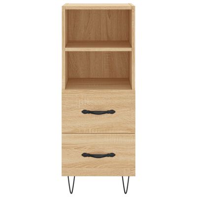 vidaXL Highboard sonoma eik 34,5x34x180 cm konstruert tre