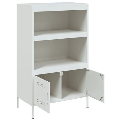 vidaXL Highboard hvit 68x39x113 cm stål