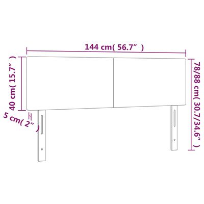 vidaXL Hodegavler 2 stk hvit 72x5x78/88 cm kunstlær