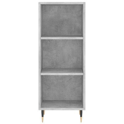 vidaXL Highboard betonggrå 34,5x34x180 cm konstruert tre