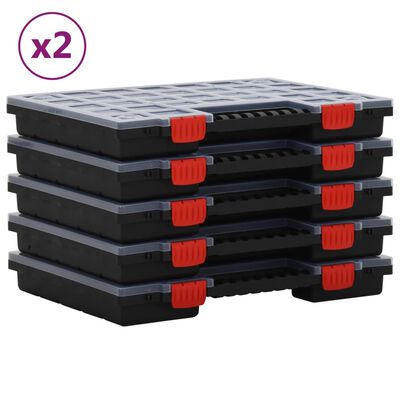 vidaXL Sorteringsbokser 10 stk 40x30x5 cm polypropylen