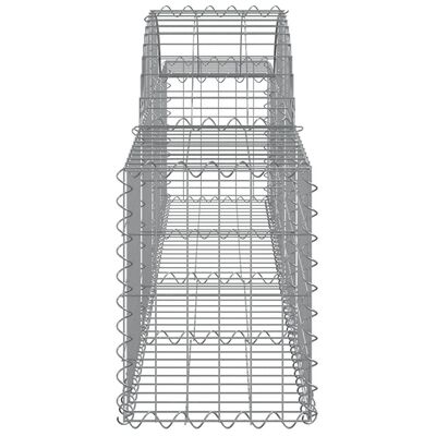 vidaXL Gabionkurver buede 6 stk 200x30x40/60 cm galvanisert jern