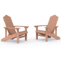 vidaXL Adirondack hagestoler 2 stk HDPE brun