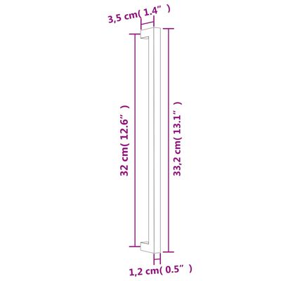 vidaXL Skaphåndtak 20 stk svart 320 mm rustfritt stål