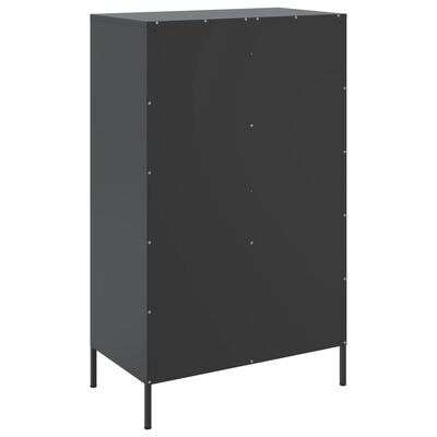 vidaXL Highboard svart 68x39x113 cm stål