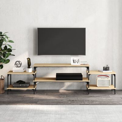 vidaXL TV-benk sonoma eik 197x35x52 cm konstruert tre