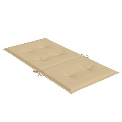 vidaXL Stolputer med lav rygg 6 stk melert beige 100x50x4 cm stoff