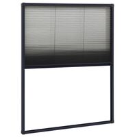 vidaXL Plissert insektskjerm for vindu aluminium antrasitt 60x80 cm