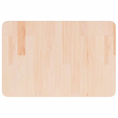 vidaXL Benkeplate til bad 60x40x2,5 cm ubehandlet heltre