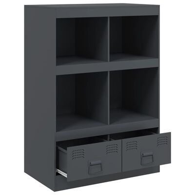 vidaXL Highboard antrasitt 67x39x95 cm stål