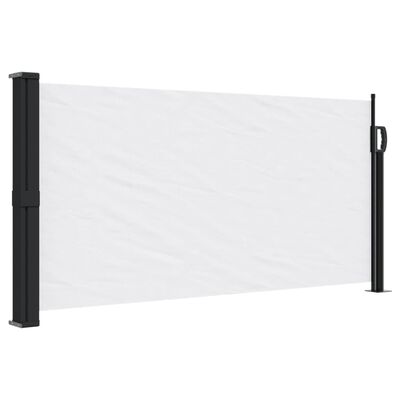 vidaXL Uttrekkbar sidemarkise hvit 100x300 cm