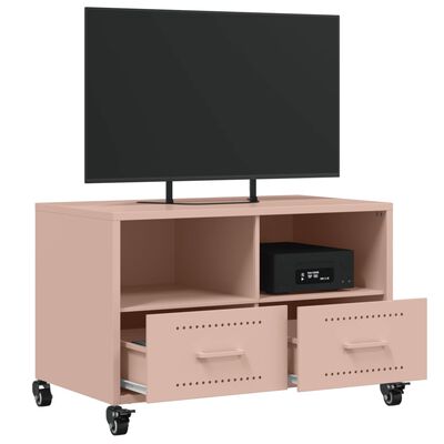 vidaXL TV-benk rosa 68x39x43,5 cm stål