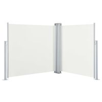 vidaXL Uttrekkbar sidemarkise 120x600 cm kremhvit