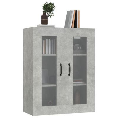 vidaXL Hengende veggskap betonggrå 69,5x34x90 cm