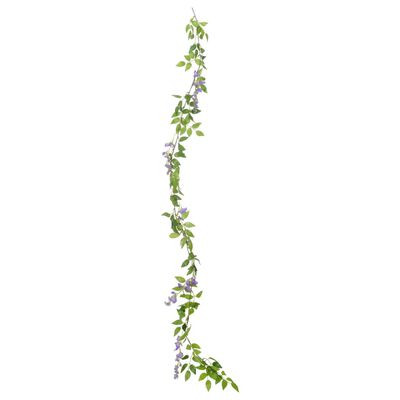 vidaXL Blomsterkranser for jul 6 stk lilla 200 cm