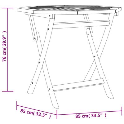 vidaXL Hagespisegruppe 5 deler heltre teak