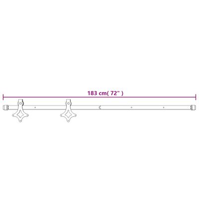 vidaXL Skyvedør med monteringstilbehør 70x210 cm heltre furu