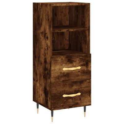 vidaXL Highboard røkt eik 34,5x34x180 cm konstruert tre