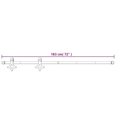 vidaXL Skyvedør med monteringstilbehør 80x210 cm heltre furu