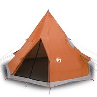 vidaXL Campingtelt tipi 4 personer oransje vanntett