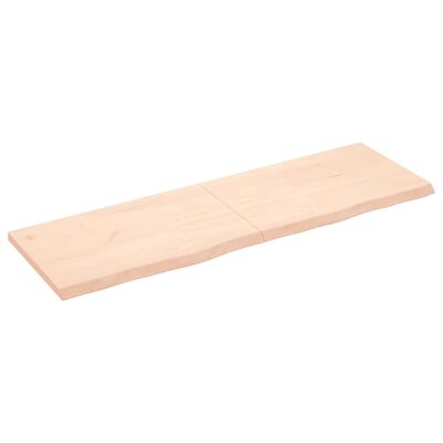 vidaXL Benkeplate til bad 160x50x4 cm ubehandlet heltre