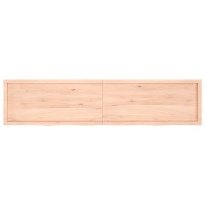 vidaXL Benkeplate til bad 220x50x(2-6) cm ubehandlet heltre