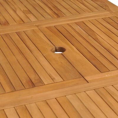 vidaXL Uttrekkbart hagebord (110-160)x80x75 cm heltre teak