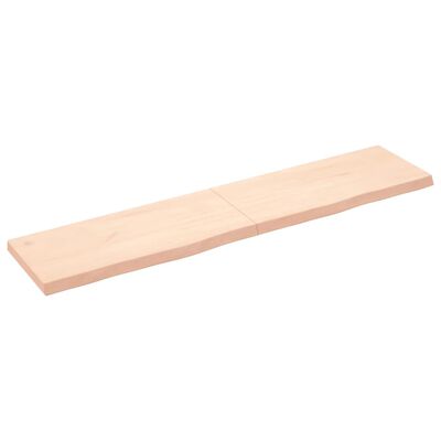 vidaXL Benkeplate til bad 180x40x(2-6) cm ubehandlet heltre