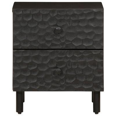 vidaXL Nattbord svart 40x33x46 cm heltre mango